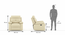 Raphael 1 Seater Fabric Recliner (Off White, One Seater) by Urban Ladder - - 