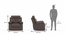 Raphael 1 Seater Fabric Recliner (One Seater, Two Tone Tan) by Urban Ladder - - 