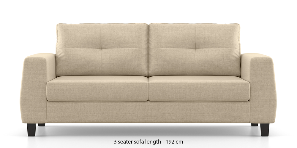 Edward Fabric Sofa (Pearl White) by Urban Ladder - - 