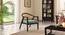 Hayworh lounge chair (American Walnut Finish, Dusty Turquoise Velvet) by Urban Ladder - Front View Design 1 - 675617