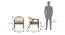Hayworh lounge chair (Teak Finish, Dusty Turquoise Velvet) by Urban Ladder - Design 1 Dimension - 675629
