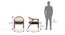 Hayworh lounge chair (Teak Finish, Sea Port Blue Velvet) by Urban Ladder - Design 1 Dimension - 675630