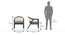 Hayworh lounge chair (American Walnut Finish, Dusty Turquoise Velvet) by Urban Ladder - Design 1 Dimension - 675631