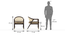 Hayworh lounge chair (American Walnut Finish, Fawn Velvet) by Urban Ladder - Design 1 Dimension - 675632