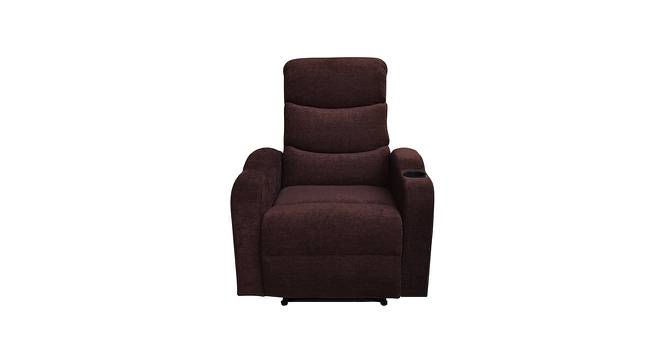 Carrera Fabric 1 Seater Manual Recliner in Brown Colour (Brown, One Seater) by Urban Ladder - Front View - 