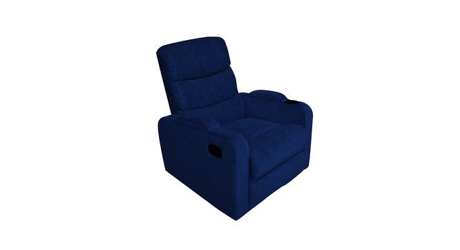Carrera Fabric 1 Seater Manual Recliner in Blue Colour (Blue, One Seater) by Urban Ladder - Side View - 