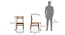 Okiruma Leon 6 Seater Dining Set (Teak Finish, Camilla Ivory) by Urban Ladder - Design 1 Dimension - 675798