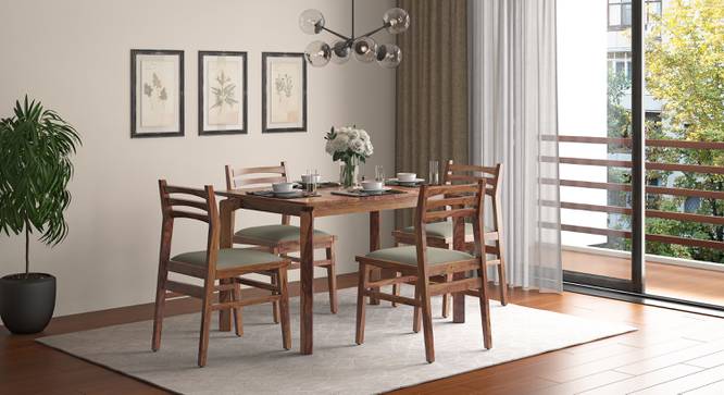 Catria Leon 6 Seater Dining Set (Teak Finish, Omega) by Urban Ladder - Front View Design 1 - 675813