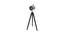 Belfast Tripod Spotlight (Black Base Finish, Cylindrical Shade Shape, Nickel Shade Color) by Urban Ladder - Front View Design 1 - 675899