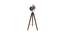 Belfast Tripod Spotlight (Teak Base Finish, Cylindrical Shade Shape, Nickel Shade Color) by Urban Ladder - Front View Design 1 - 675900