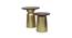 Etoile Side Table - Set of 2 (Gold, Mahogany On Wood & Walnut on Legs Finish) by Urban Ladder - Front View Design 1 - 675905