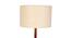 Faraday Floor Lamp with Side Table (Natural Linen Shade Colour, Light Walnut Base Finish) by Urban Ladder - Ground View Design 1 - 675923