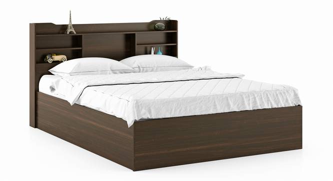 Sandon Storage Bed (King Bed Size, Contemporary Style, Box Storage Type, Californian Walnut Finish) by Urban Ladder - - 