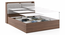 Tyra Storage Bed (King Bed Size, Box Storage Type, Classic Walnut Finish) by Urban Ladder - - 