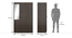 Zoey Three Door Wardrobe (With Mirror Configuration, Dark Wenge Finish) by Urban Ladder - Image 2 - 
