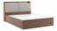 Tyra Storage Bed With Theramedic Coir & Foam Mattress (King Bed Size, Classic Walnut Finish) by Urban Ladder - Ground View Design 1 - 676071
