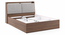 Tyra Storage Bed With Theramedic Coir & Foam Mattress (King Bed Size, Classic Walnut Finish) by Urban Ladder - Design 1 Dimension - 676079
