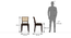Argiro cane chair - set of 2 (Mahogany Finish, Macadamia Brown) by Urban Ladder - Dimension Design 1 - 