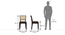 Argiro cane chair - set of 2 (Mahogany Finish, Camila Brown) by Urban Ladder - Dimension Design 1 - 