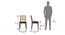 Argiro cane chair - set of 2 (Teak Finish, Night Blue Velvet) by Urban Ladder - Dimension Design 1 - 