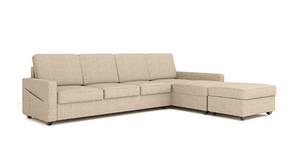 Aristo Sectional Fabric Sofa with Ottoman (Bliss Beige)
