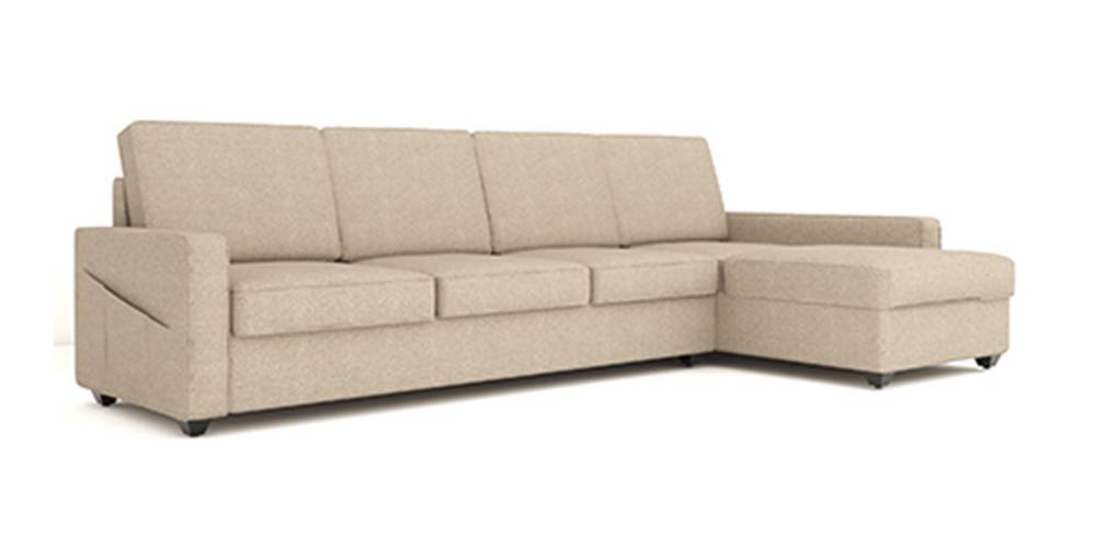 Aristo Sectional Fabric Sofa (Bliss Beige) by Urban Ladder - - 