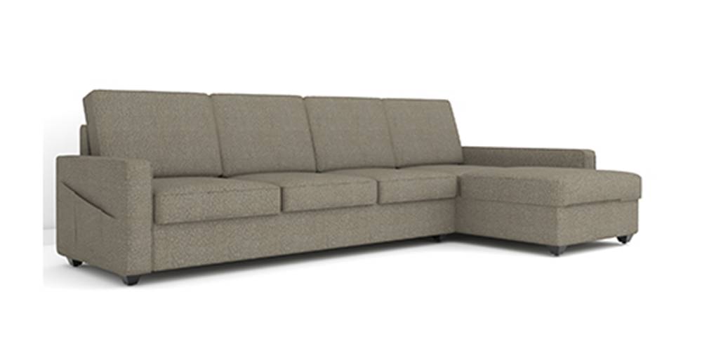 Aristo Sectional Fabric Sofa (Coffee Brown) by Urban Ladder - - 