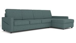 Aristo Sectional Fabric Sofa (Pastel Blue)