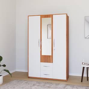 Wardrobes Design Eternal Engineered Wood 3 Door Wardrobe With Mirror in Melamine Finish