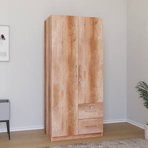 Wardrobes Design Jupiter Engineered Wood 2 Door Wardrobe in Melamine Finish