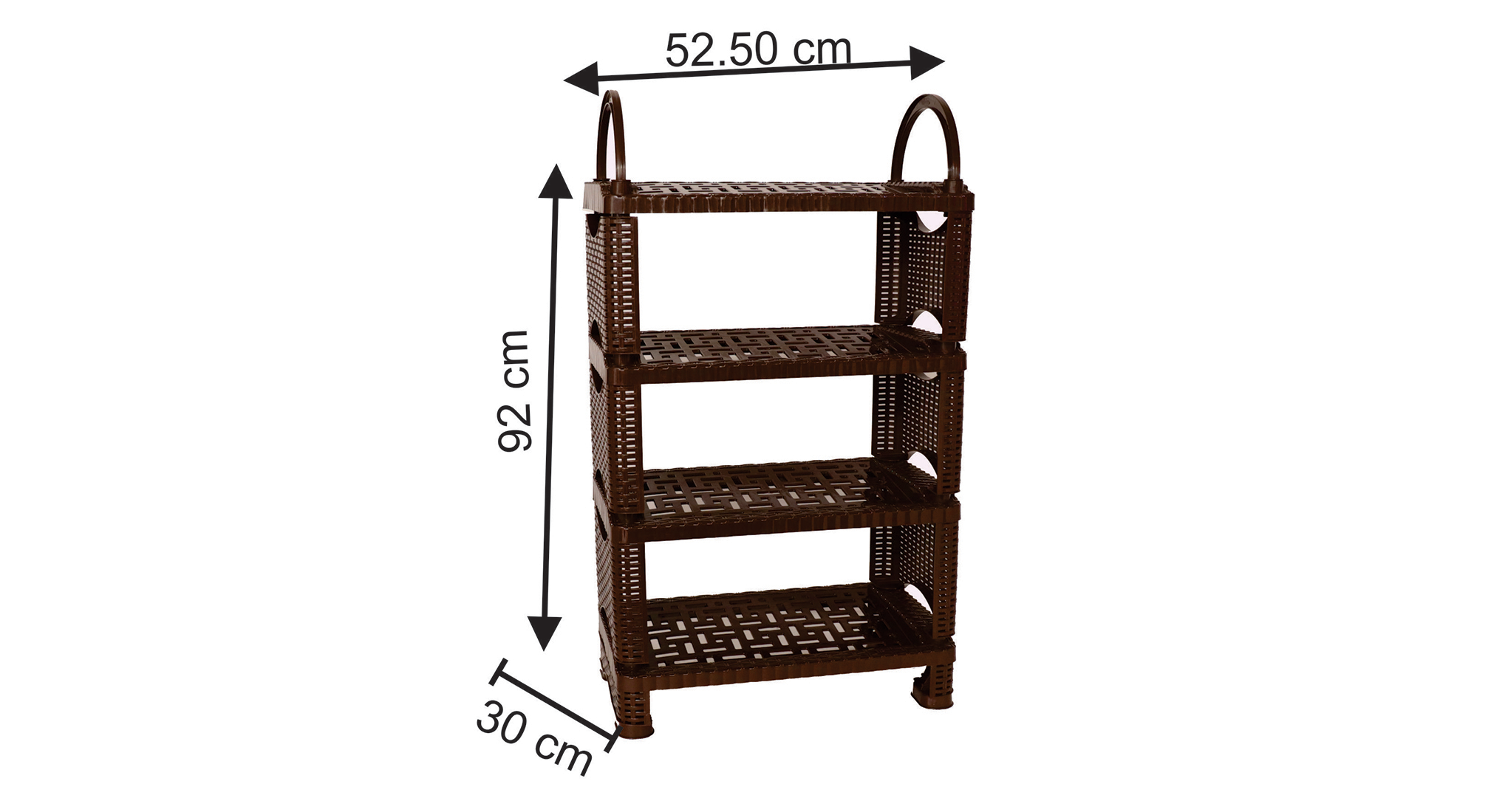 Ford plastic 8 pair shoe rack in brown colour 5