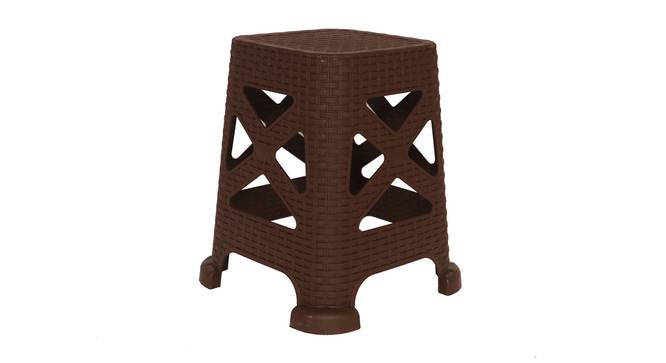 Tyler Plastic Stool (Brown) by Urban Ladder - Front View Design 1 - 677812