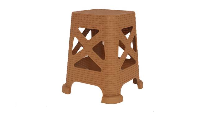 Tyler Plastic Stool (Caramel) by Urban Ladder - Front View Design 1 - 677813