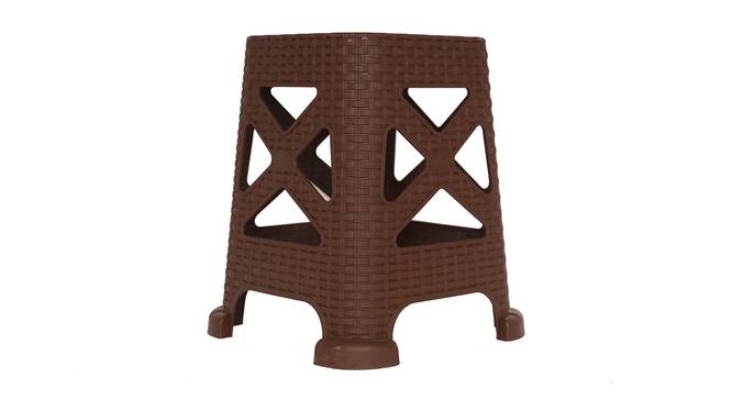 Tyler Plastic Stool (Brown) by Urban Ladder - Design 1 Side View - 677819