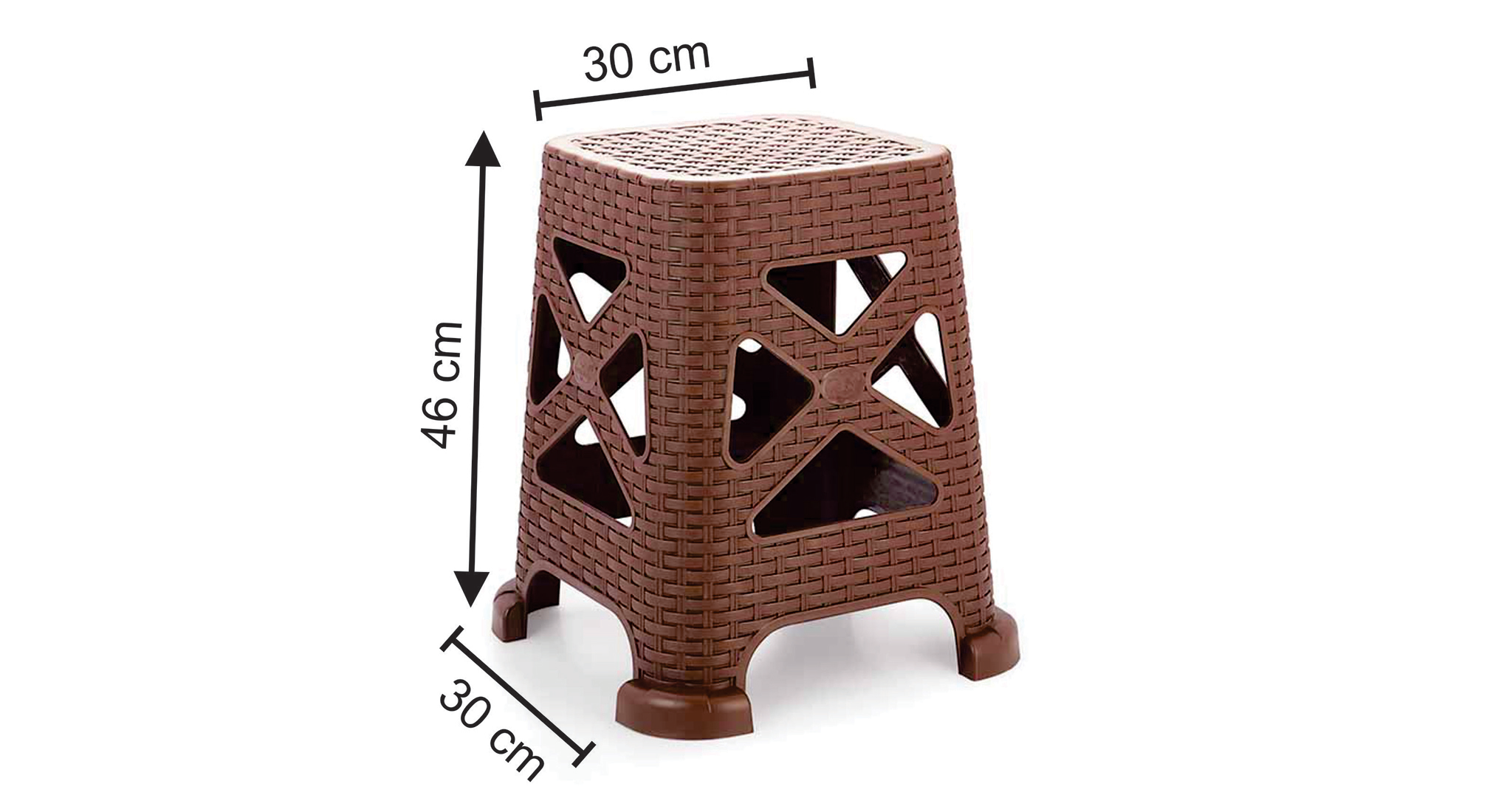 Tyler plastic stool in dark brown color 5