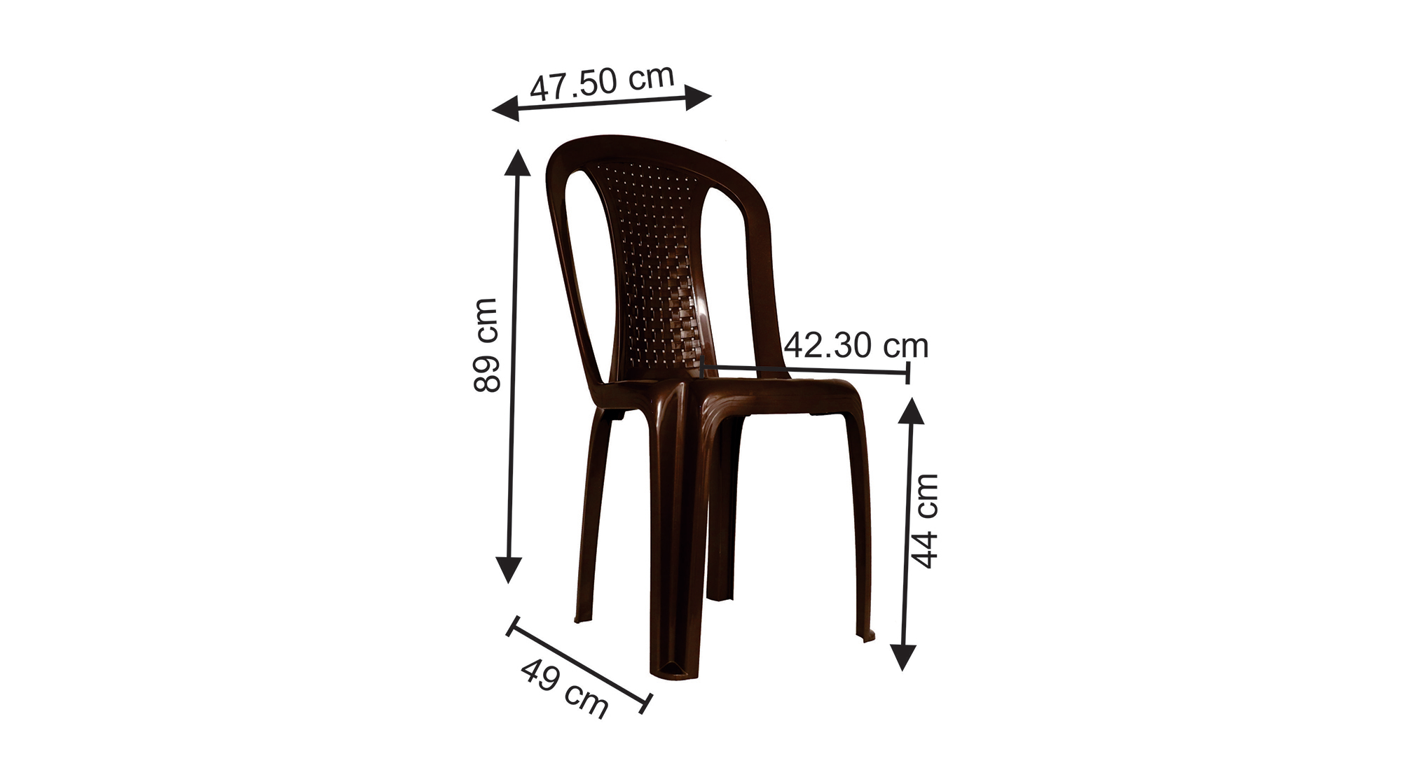 Regan plastic chair brown colour 5