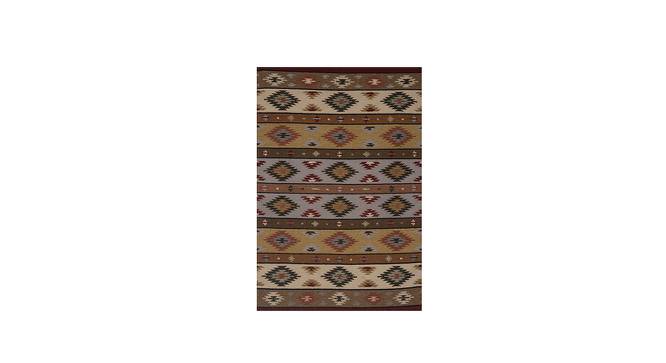 IMPERIAL KNOTS wool Dhurries - Multicolor-4X5.9 (Multicolor, 4 x 5.9 Feet Carpet Size) by Urban Ladder - Front View Design 1 - 677911