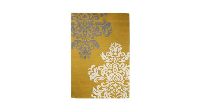 IMPERIAL KNOTS wool Carpets - Yellow-5X8 (Yellow, 5 x 8 Feet Carpet Size) by Urban Ladder - Front View Design 1 - 677950