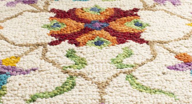 IMPERIAL KNOTS wool Carpets - Multicolor-4X4 (Multicolor, 4 x 4 Feet Carpet Size) by Urban Ladder - Design 1 Side View - 678005