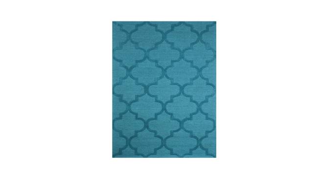 IMPERIAL KNOTS wool Carpets - Blue- 5X8 (Blue, 5 x 8 Feet Carpet Size) by Urban Ladder - Front View Design 1 - 678034