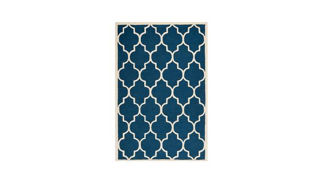 IMPERIAL KNOTS wool Carpets - Blue-4X6 (Blue, 4 x 6 Feet Carpet Size) by Urban Ladder - Front View Design 1 - 678036