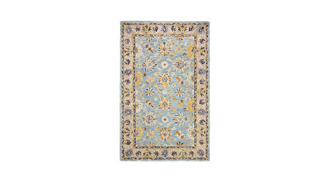 IMPERIAL KNOTS wool Carpets - Blue-5X8 (Blue, 5 x 8 Feet Carpet Size) by Urban Ladder - Front View Design 1 - 678037