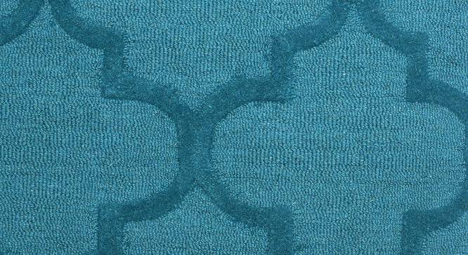 IMPERIAL KNOTS wool Carpets - Blue- 5X8 (Blue, 5 x 8 Feet Carpet Size) by Urban Ladder - Design 1 Side View - 678045
