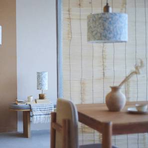 Mango Wood Ceiling Lights Design Flake Hanging Lamp - Blue (White)