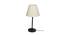 Black Metal Table Lamp with Cotton Fabric Conical Shade-TAB-MET-9914 (White) by Urban Ladder - Front View Design 1 - 678140