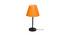 Black Metal Table Lamp with Cotton Fabric Conical Shade-TAB-MET-9919 (Orange) by Urban Ladder - Front View Design 1 - 678142