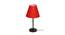 Black Metal Table Lamp with Cotton Fabric Conical Shade-TAB-MET-9921 (Red) by Urban Ladder - Front View Design 1 - 678144