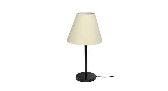 Pack of 2 Black Metal Table Lamp with Cotton Fabric Conical Shade-TAB-MET-9927 (White) by Urban Ladder - Front View Design 1 - 678146
