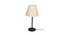 Pack of 2 Black Metal Table Lamp with Cotton Fabric Conical Shade-TAB-MET-9928 (White) by Urban Ladder - Front View Design 1 - 678147