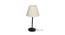 Pack of 2 Black Metal Table Lamp with Cotton Fabric Conical Shade-TAB-MET-9929 (White) by Urban Ladder - Front View Design 1 - 678148